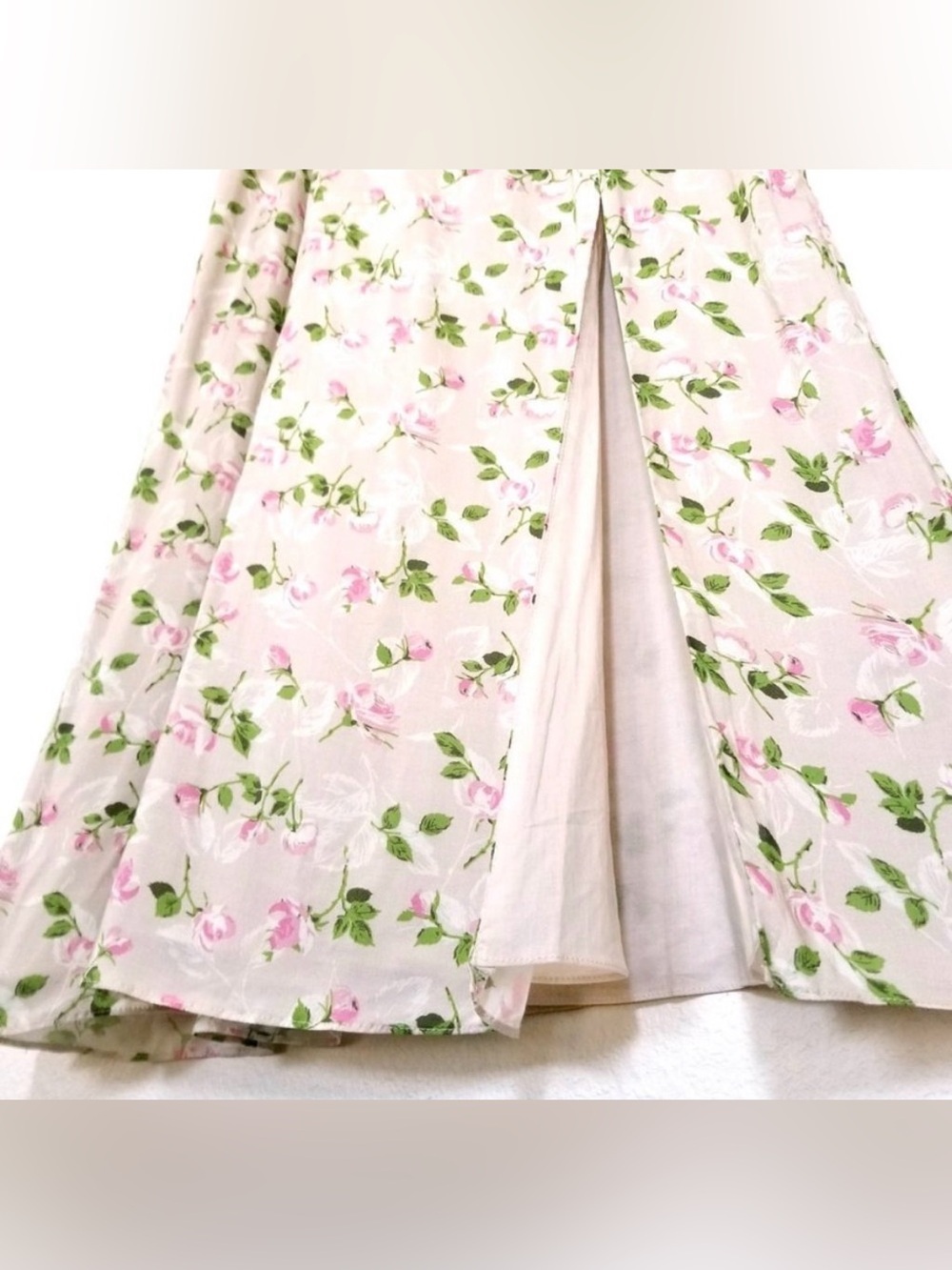 NEW Revolve LPA Hartley Midi Dress Vanessa Floral Puff Sleeve Tie Back Size M - Picture 11 of 16